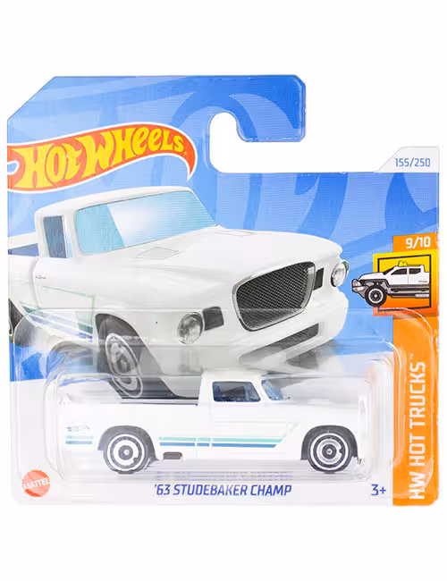 ماشین دکوری مدل 63 Studebaker Champ White برند Hot Wheels