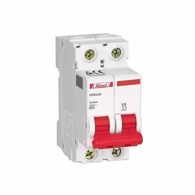 کلید مینیاتوری دو پل 6 آمپر هیمل