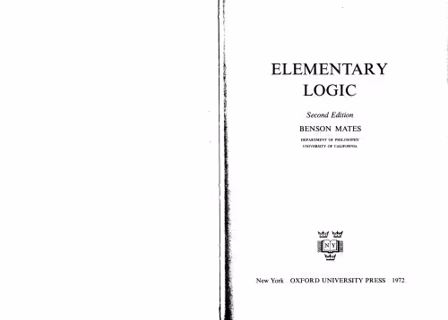 خرید و دانلود نسخه کامل کتاب Elementary Logic
