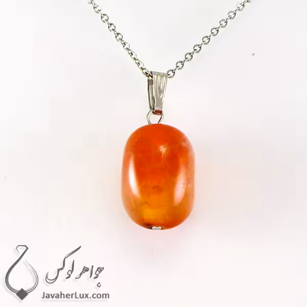 آویز سنگ عقیق کارنلیان مدل شارون _ کد : 400169