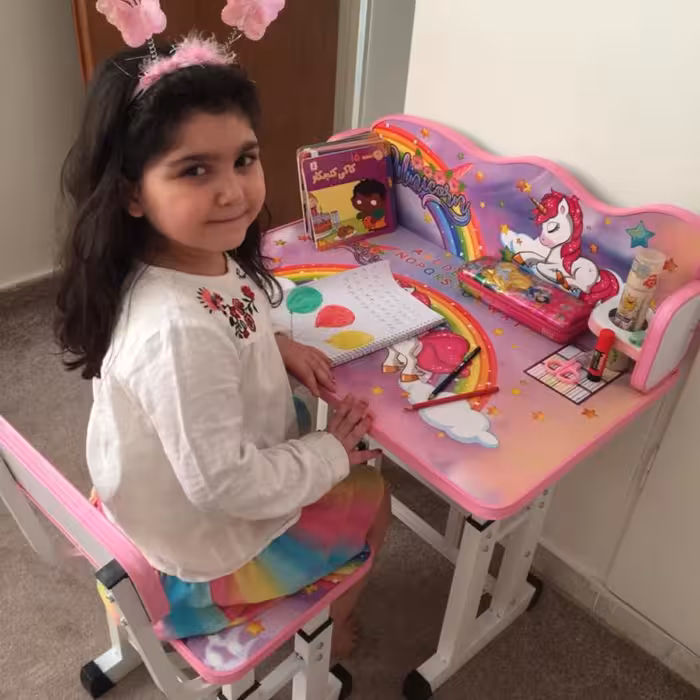 میز تحریر کودک اسب تک شاخ (یونیکورن)