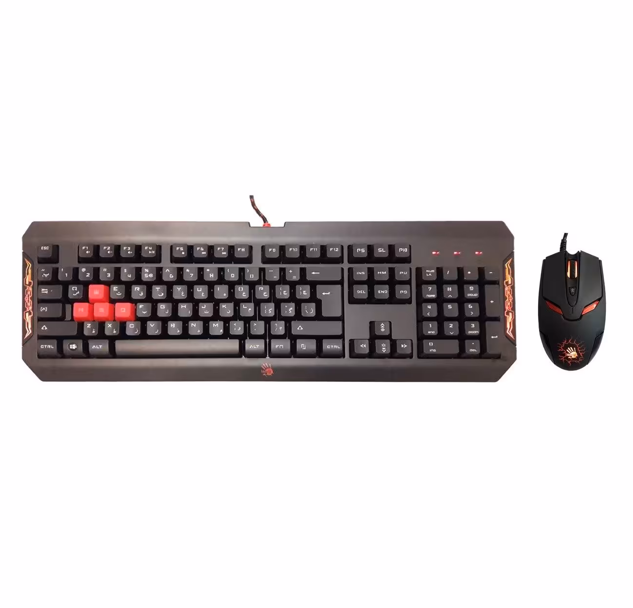 کیبورد و موس سیمی گیمینگ ای فورتک بلادی مدل A4TECH BLOODY Q1100 (اصل)