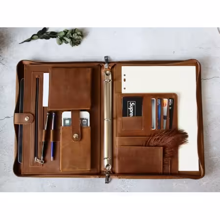 کلاسور چرم فانتزی دانشجویی درجه 1