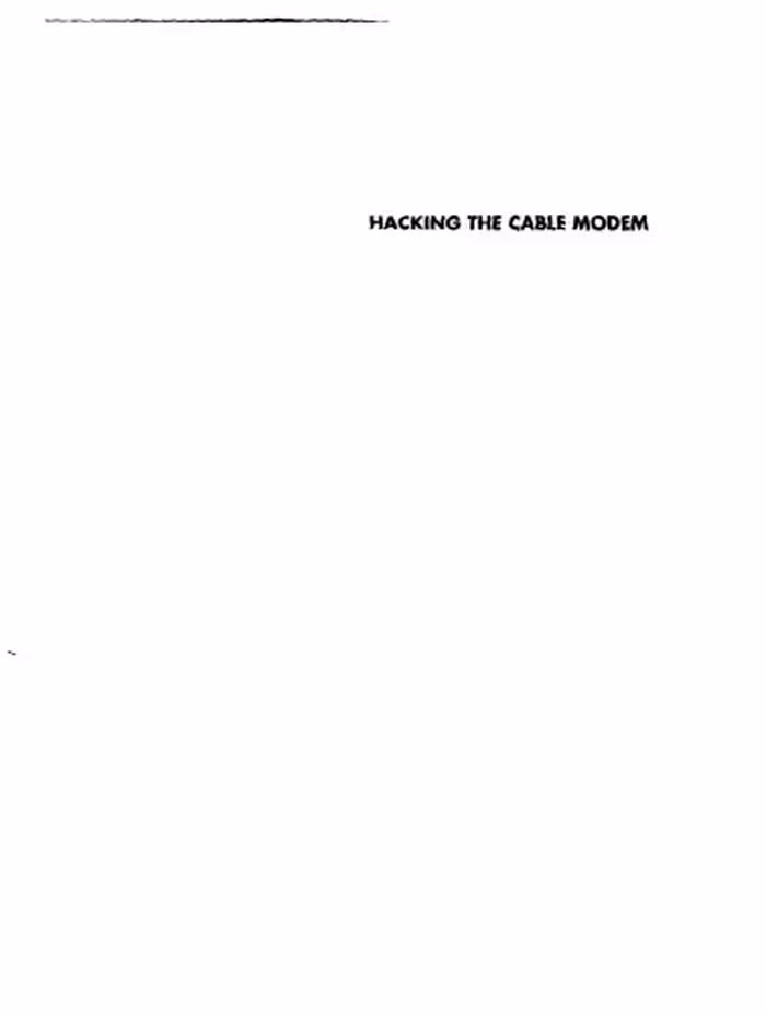 خرید و دانلود نسخه کامل کتاب Hacking the Cable Modem