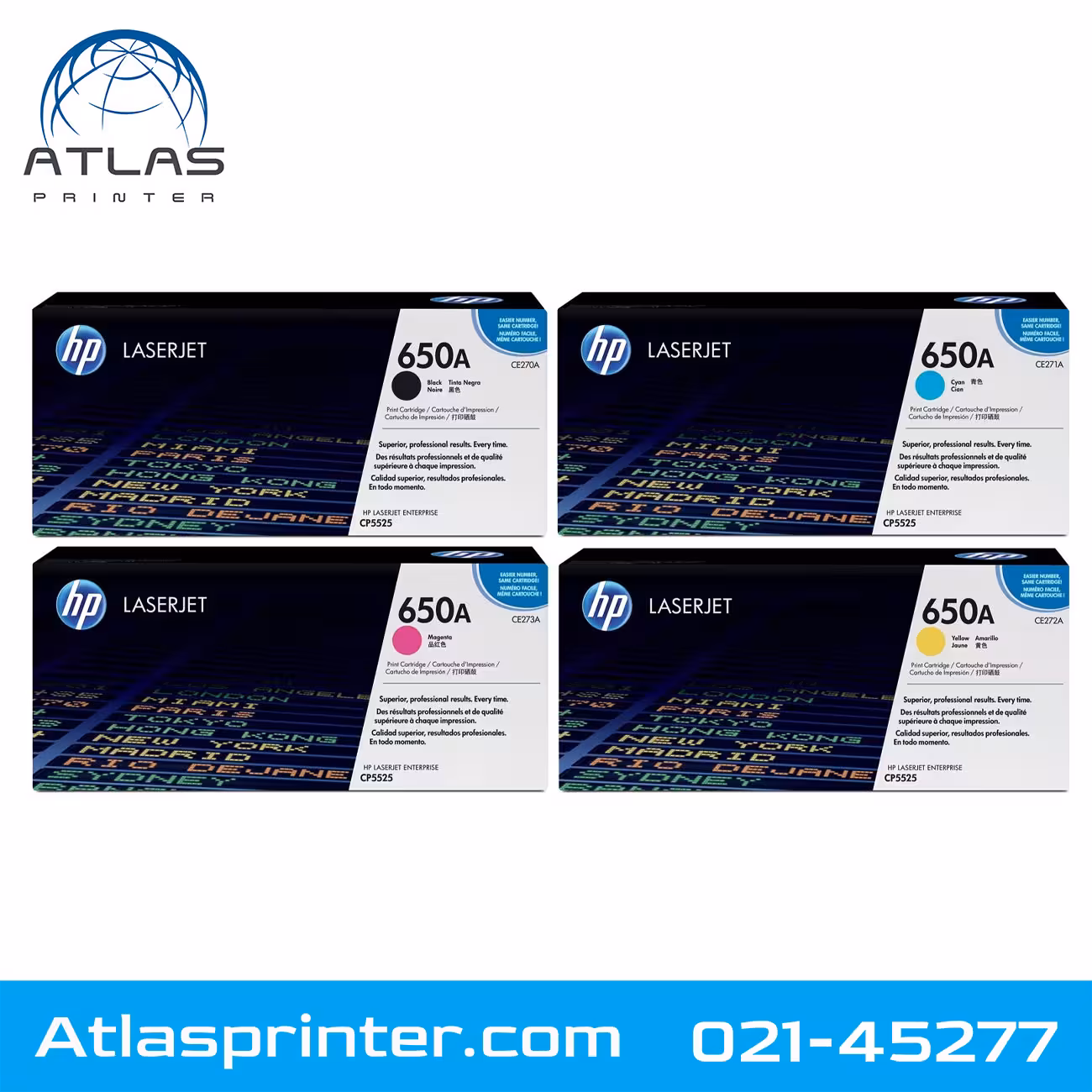 کارتریج ست چهار رنگ اچ پی HP 650A