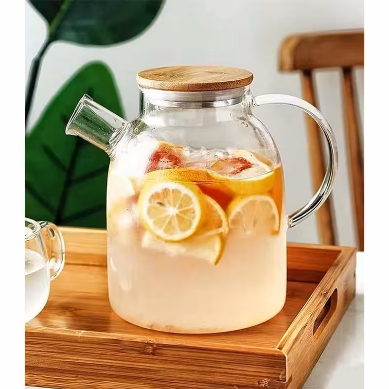 قوری پیرکس با درب بامبو 1500 میل