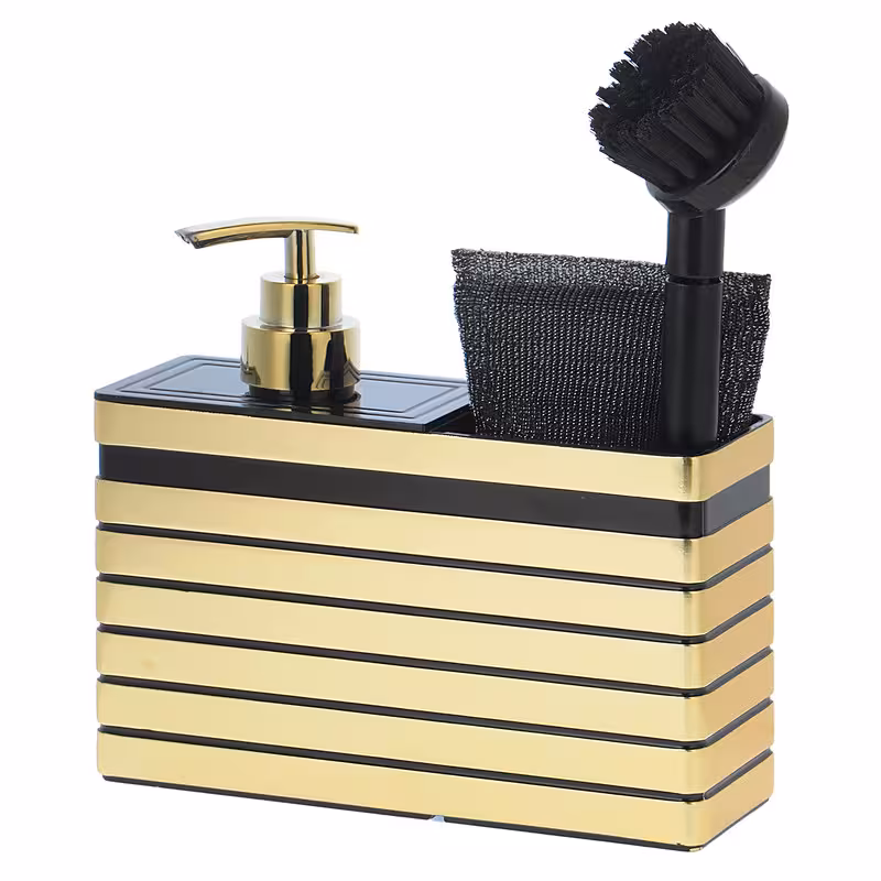 مخزن مایع ظرفشویی مدل کلاسیک به همراه فرچه و اسکاج ظرفشویی | کالا مکس