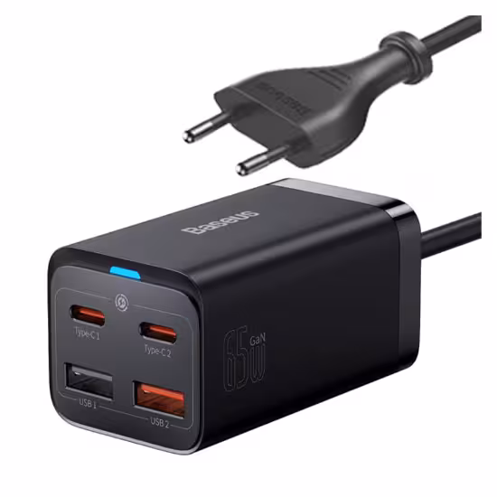 شارژر 4 پورتی 65 واتی بیسوس مدل Baseus GaN3 Pro fast charger CCGP040101