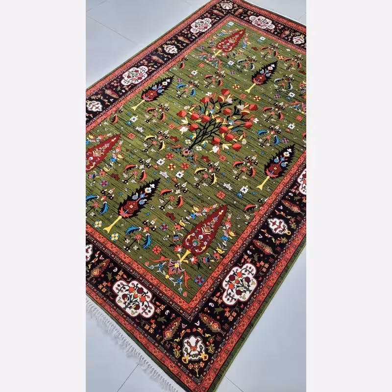 فرش سبز بلوچی 700شانه آکرلیک6متری(باارسال رایگان)