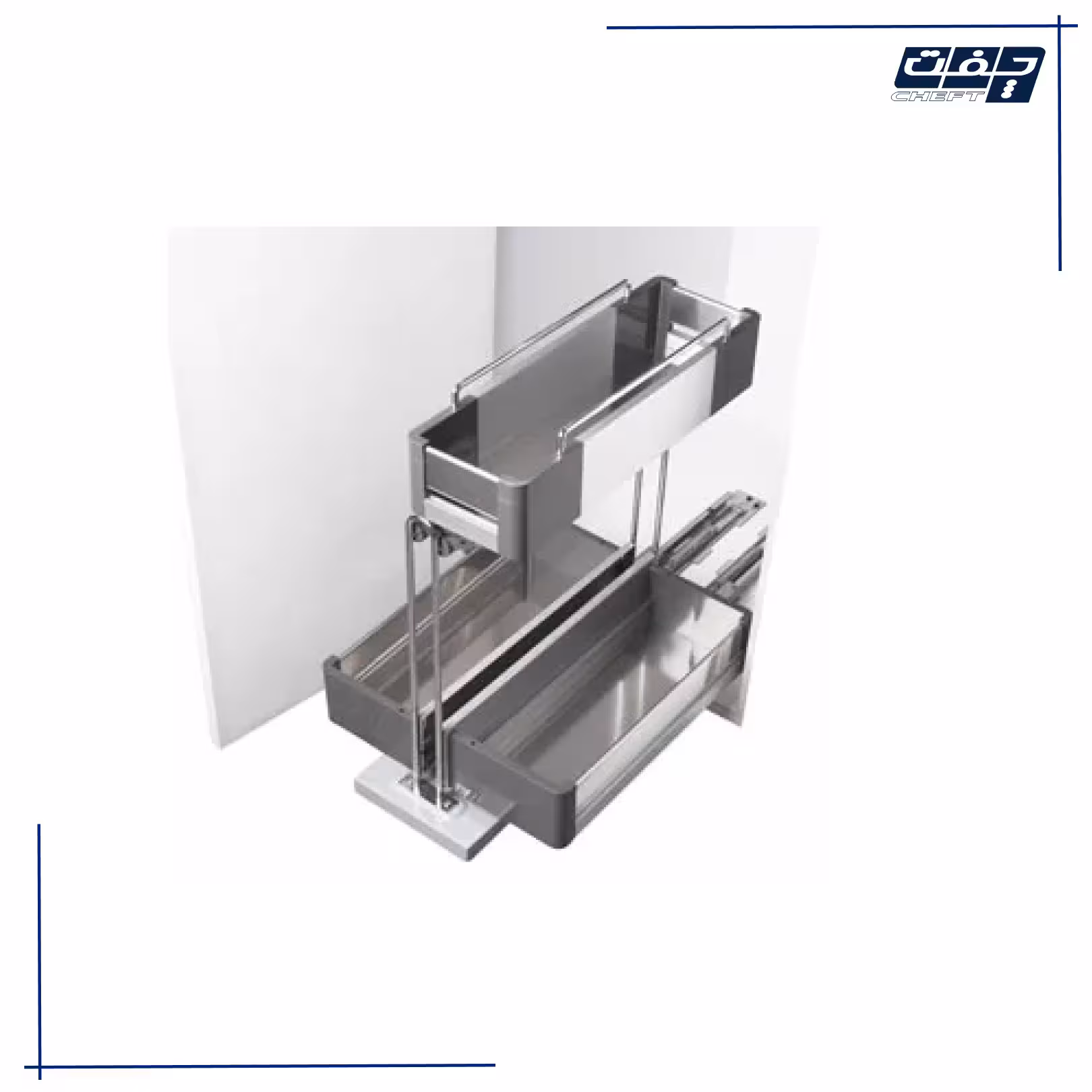 سوپر مواد شوینده زیر سینکی استیل ریل از کف عرض 40 سانتیمتر فانتونی کد F051
