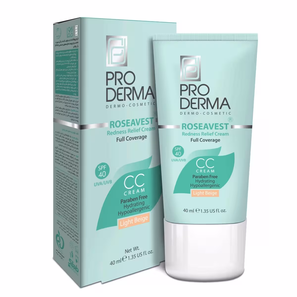 سی سی کرم پوشاننده و مرطوب کننده رنگی بژ طبیعی پرودرما