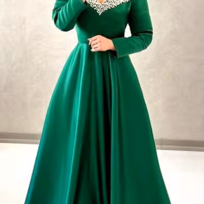 پیراهن زنانه ساتن مدل ماکسی ساتن پیراهن مجلسی زنانه