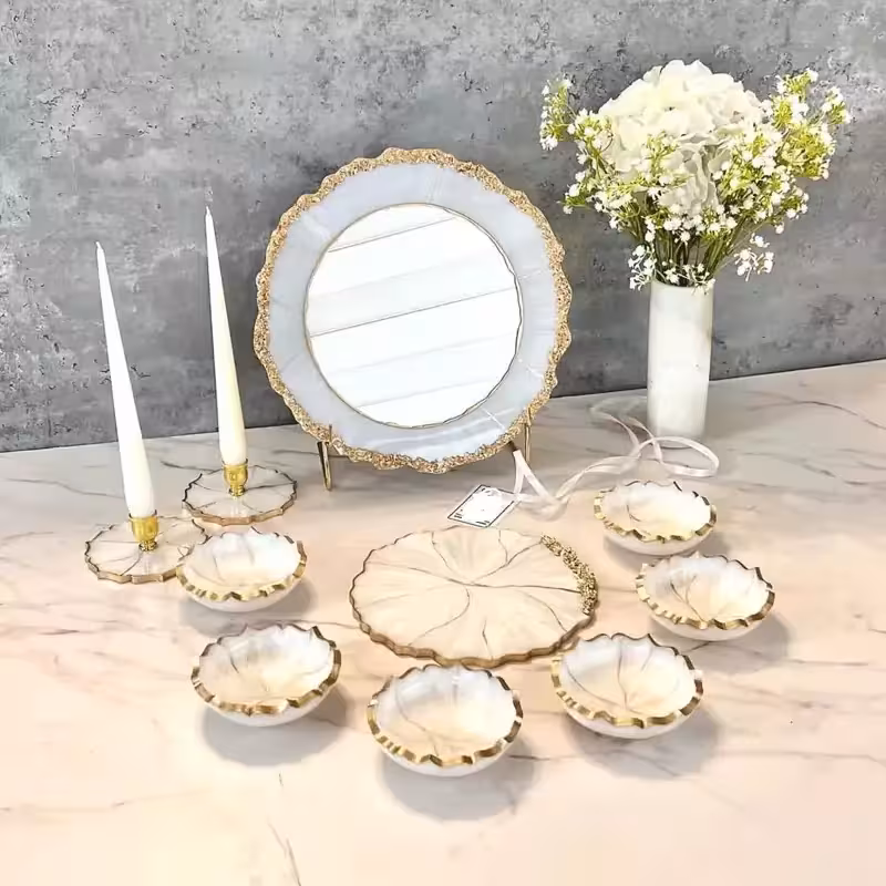 ست هفت سین رزینی طرح مرمر