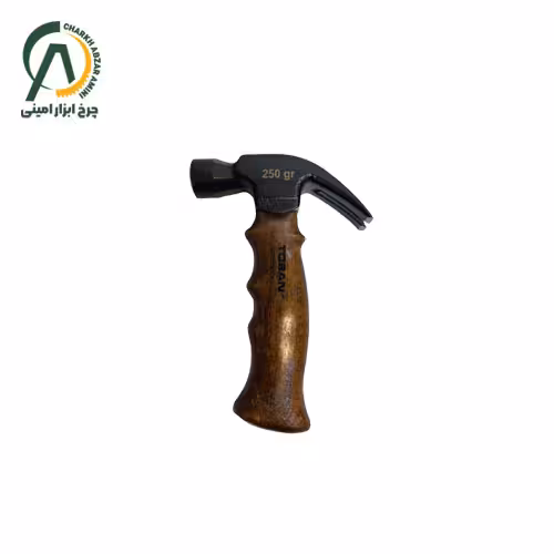 چکش دو شاخ میخ کش 250 گرمی دسته کوتاه توسن مدل 252TCH