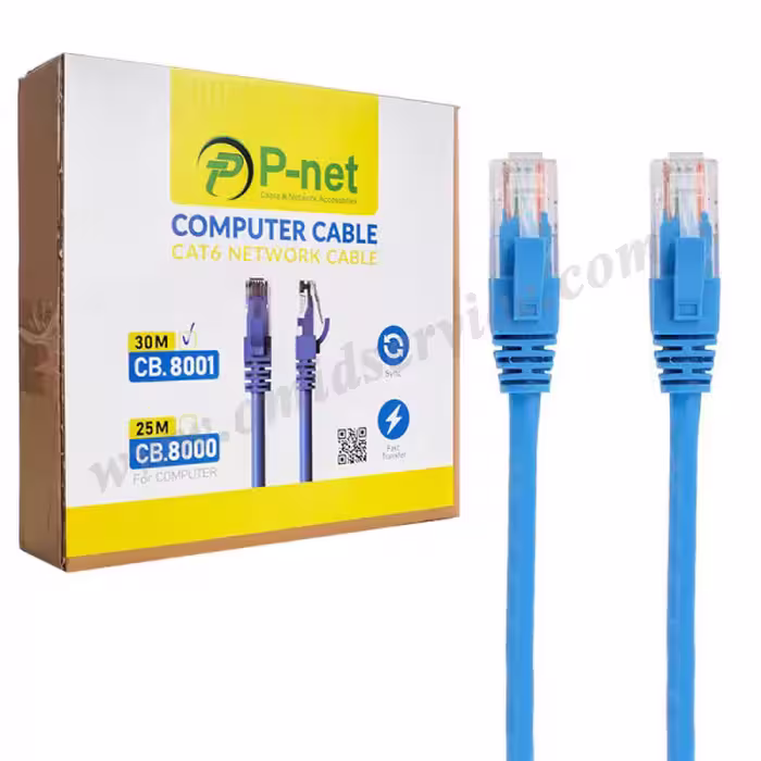 کابل شبکه CAT6 طول 30 متری برند P-net