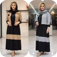 کت و سارافون کژال جنس شانتون ساده و گل گچی زنانه