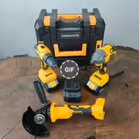 مجموعه سه عددی دریل، مینی فرز و بکس شارژی براشلس صنعتی کیف جدید هاردمن مدل ‌3in1