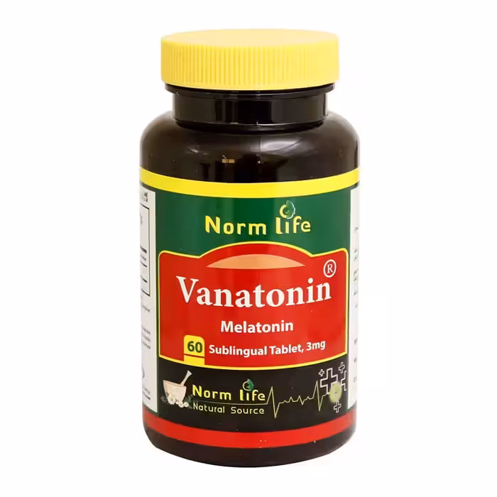 قرص زیر زبانی واناتونین ملاتونین 3 میلی گرم نورم لایفNorm Life Melatonin Vanatonin