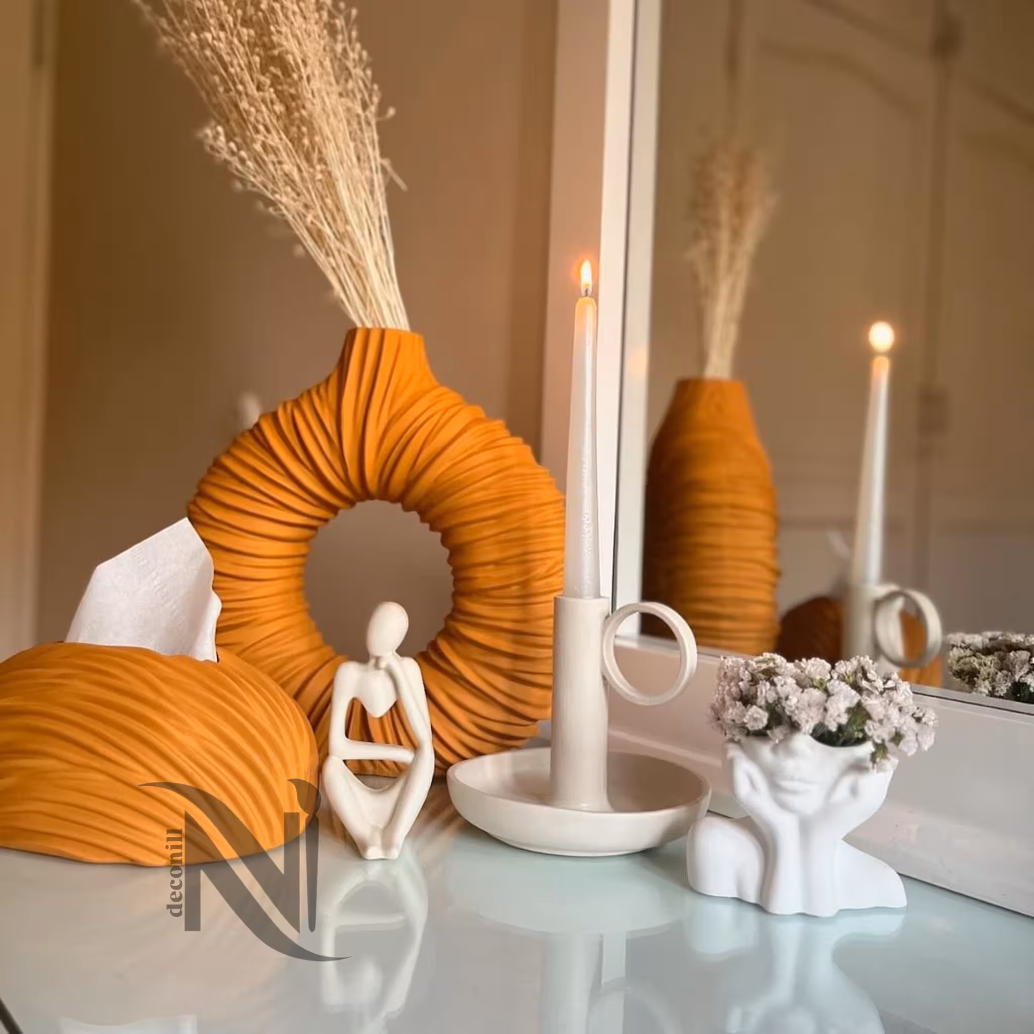 ست گلدان دوناتی و جادستمالی کدکالا 781