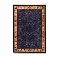 گبه ماشینی دنیای فرش کد 548B زمینه آبی کاربنی