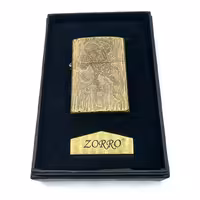 فندک بنزینی زورو برنزی طرح فضانورد کد d1304