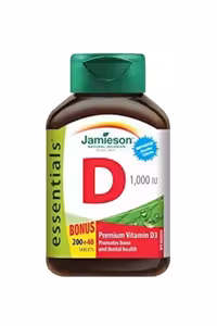 قرص ویتامین D مقدار 1000 IU برند Jamieson - بسته 240 عددی