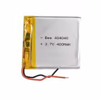 باتری لیتیوم پلیمر 3.7v ظرفیت 400mA ابعاد 404040