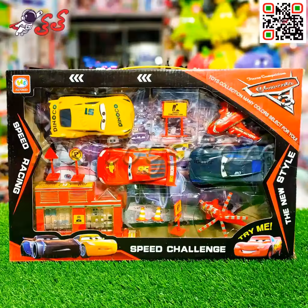 اسباب بازی ست ماشین مک کویین با ایستگاه CARS 546