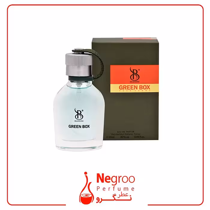 عطر مردانه برندینی مدل گرین باکس حجم 25 میل Brandini Green Box