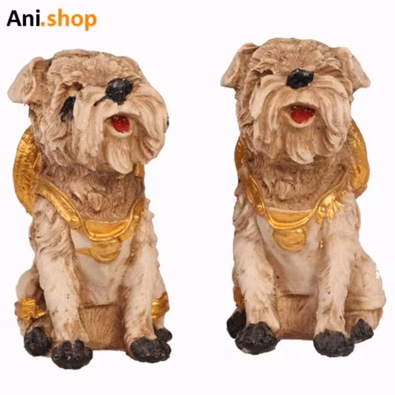 مجسمه طرح سگ دو تایی  ez34