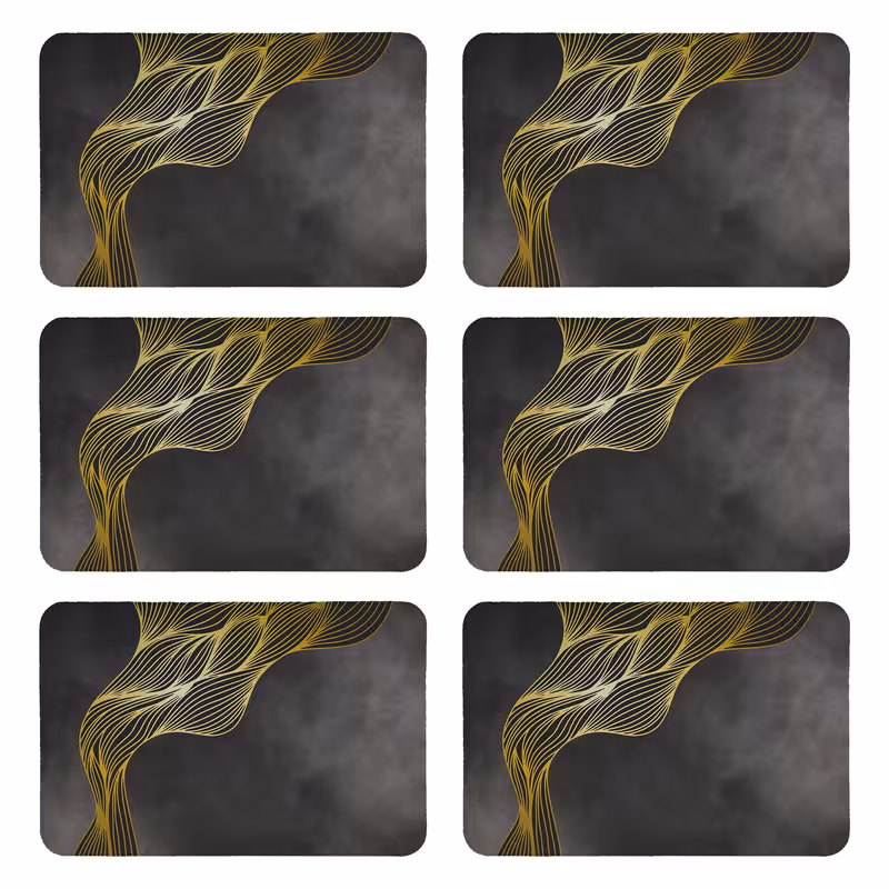 زیربشقابی طرح مدرن کد 8945 بسته 6 عددی | کالا مکس