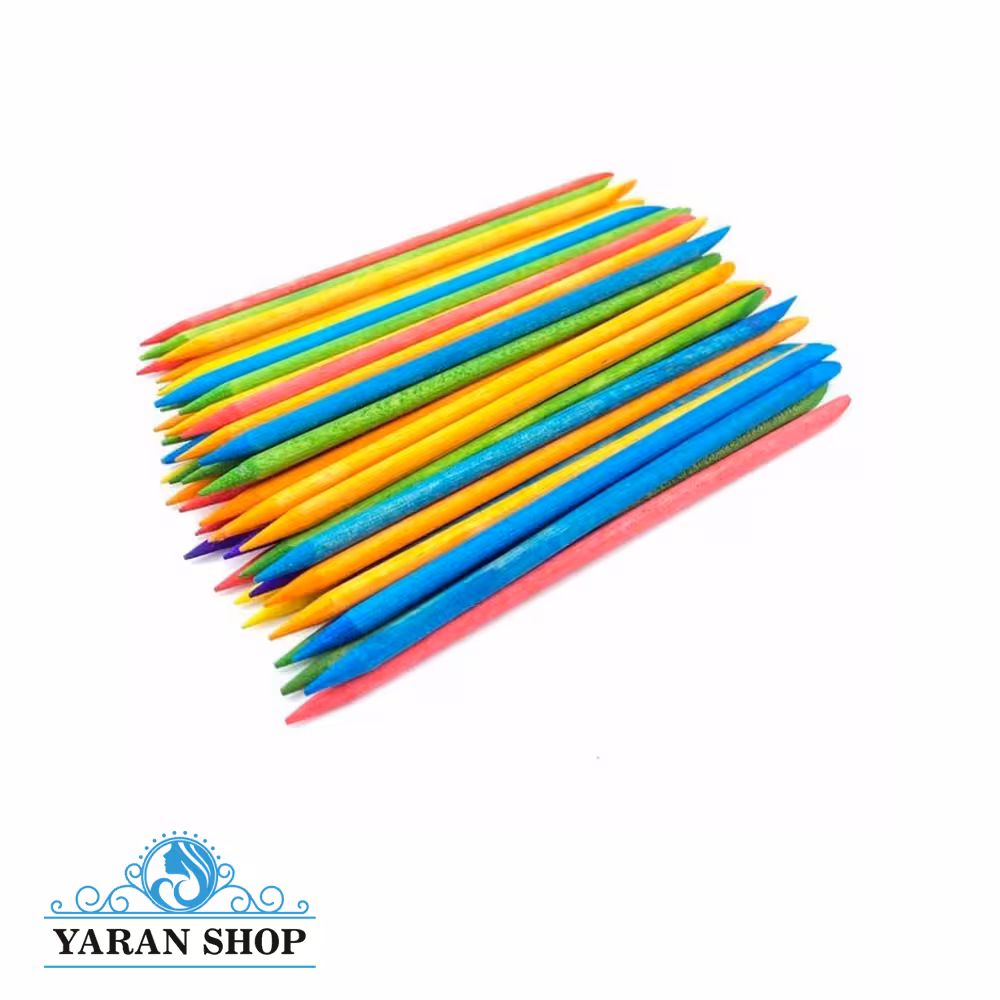 عقب زن چوبی رنگی - 100 عددی