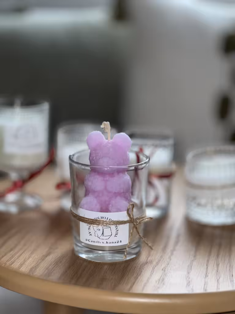 شمع شیشه ای خرسی