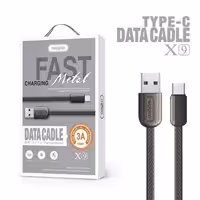 کابل شارژ و دیتا Type-c فست فلت 1متری Tranyoo X9