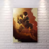 تابلو برای اتاق گیمینگ بازی Rainbow Six شخصیت تام کلنسی BAs-9812