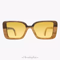 عینک شب چوبی فشن گردو 03