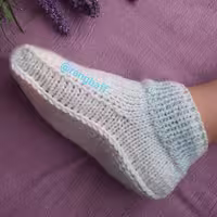 جوراب (پاپوش) بافتنی بچه گانه مناسب سایز 28 و 30 مهربافه