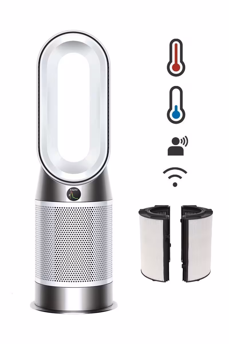 دستگاه تصفیه هوای دایسون مدل Hot Cool™ HP1 سفید/نقره‌ای