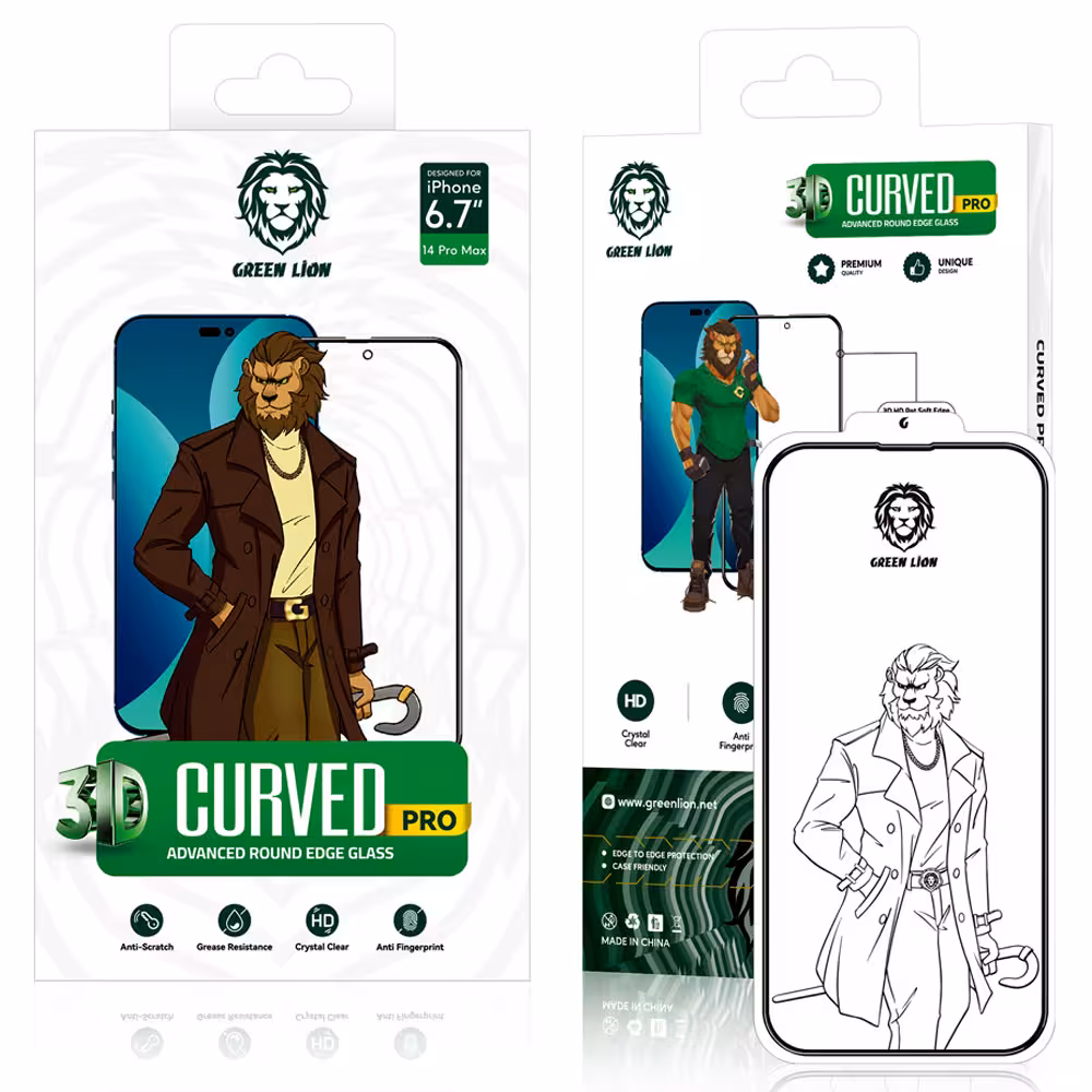 گلس شفاف گرین لاین 3D Curved Pro آیفون iPhone 14