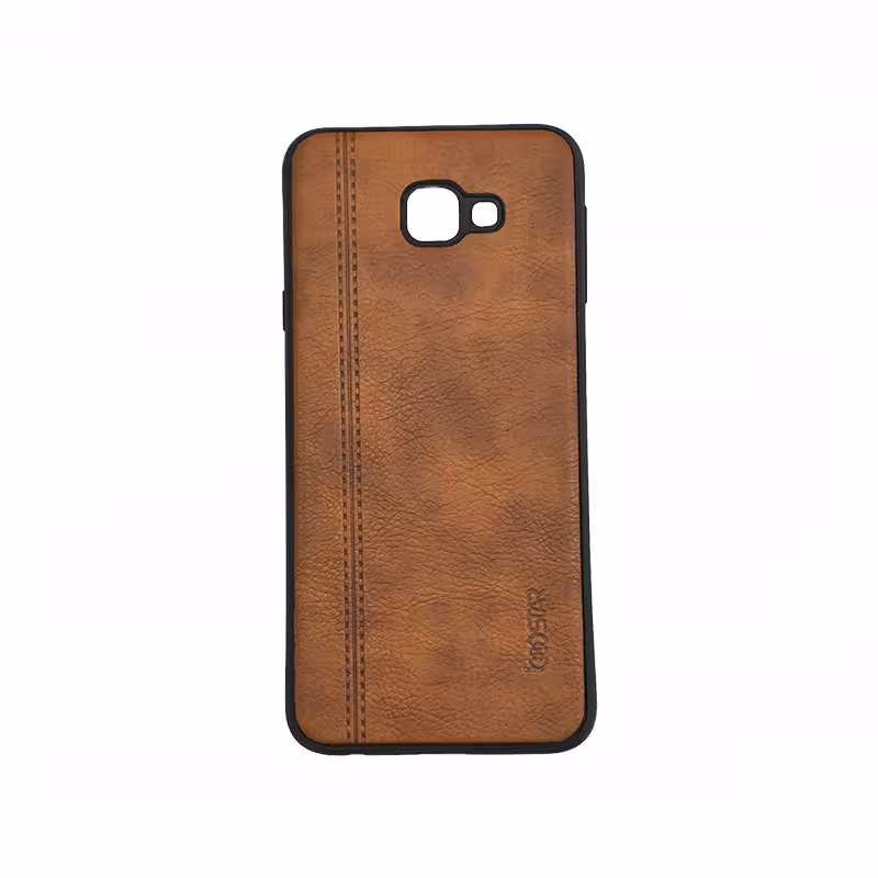 قاب گوشی سامسونگ J7 PRIME طرح ساده چرم قهوه ای