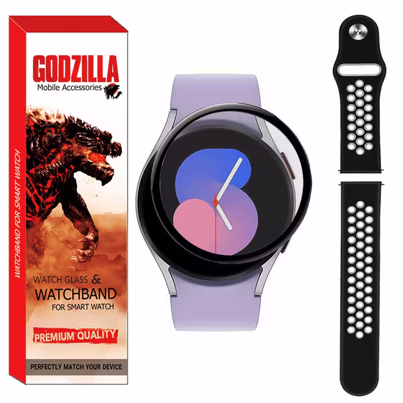 محافظ صفحه نمایش گودزیلا مدل GS-NIK مناسب برای ساعت هوشمند سامسونگ Watch 5 40mm به همراه بند