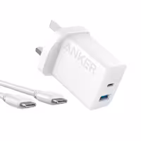 شارژر انکر 2 خروجی 20 وات با کابل تایپ سی Anker Select USB-C B2348 سه شاخه