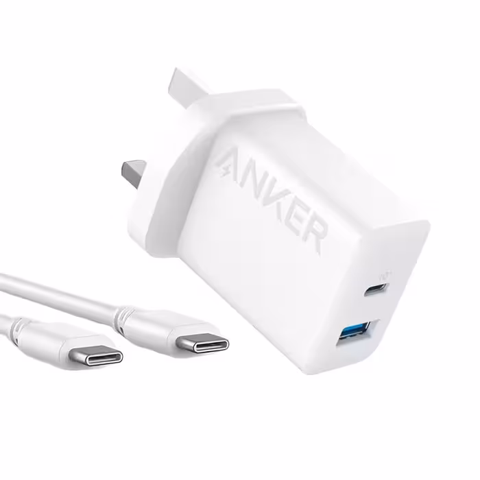 شارژر انکر 2 خروجی 20 وات با کابل تایپ سی Anker Select USB-C B2348 سه شاخه