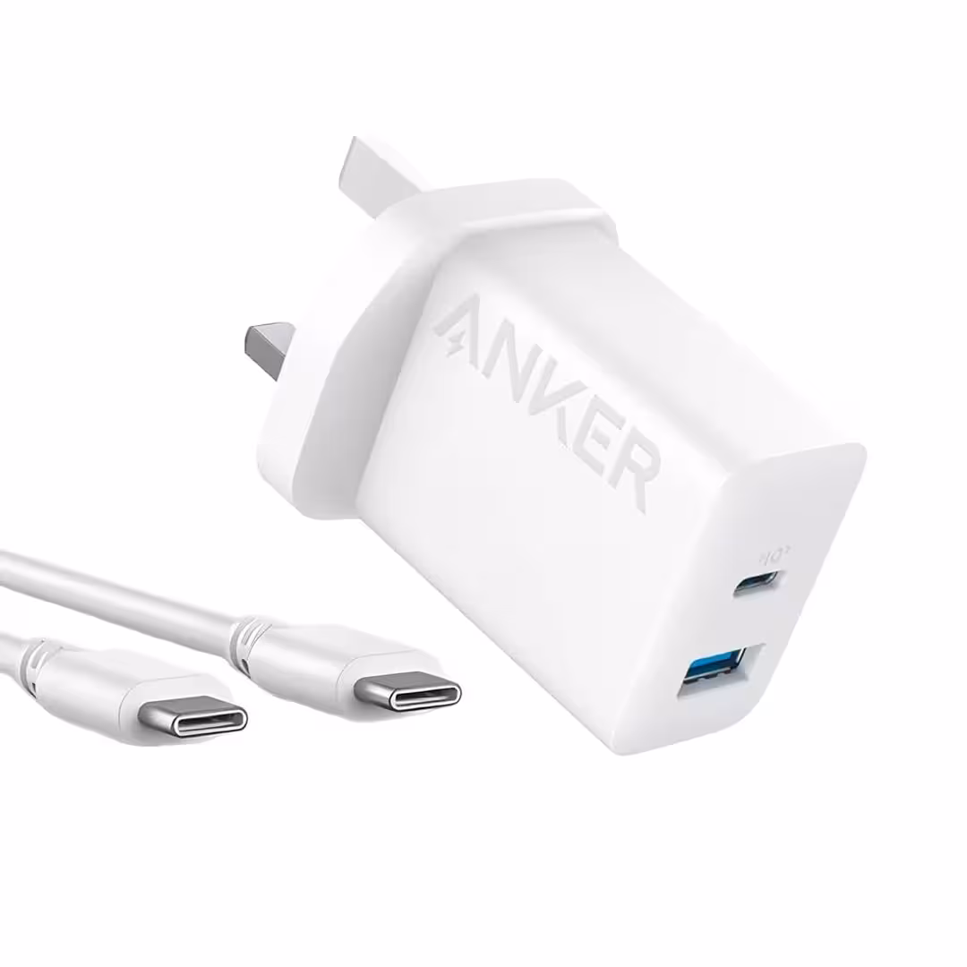 شارژر انکر 2 خروجی 20 وات با کابل تایپ سی Anker Select USB-C B2348 سه شاخه