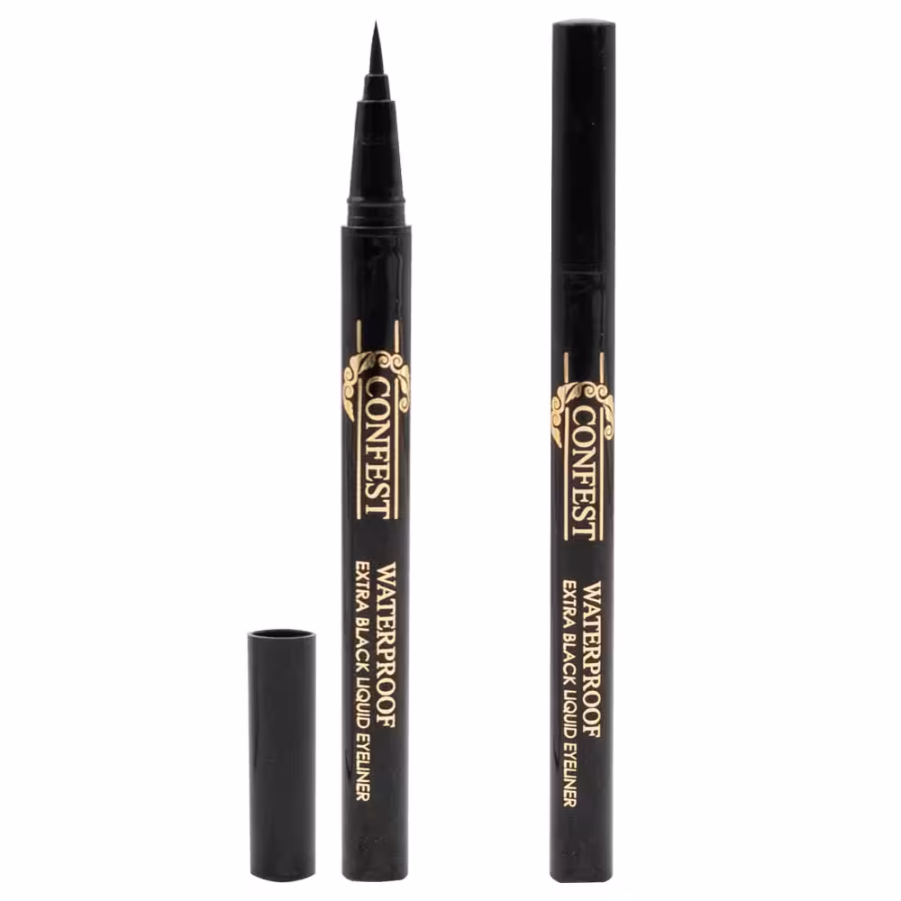 خط چشم مشکی کانفست ماژیکی ضد آب با ماندگاری بالا CONFEST MAGIC EYELINER BLACK COLOR AND WATER PROOF