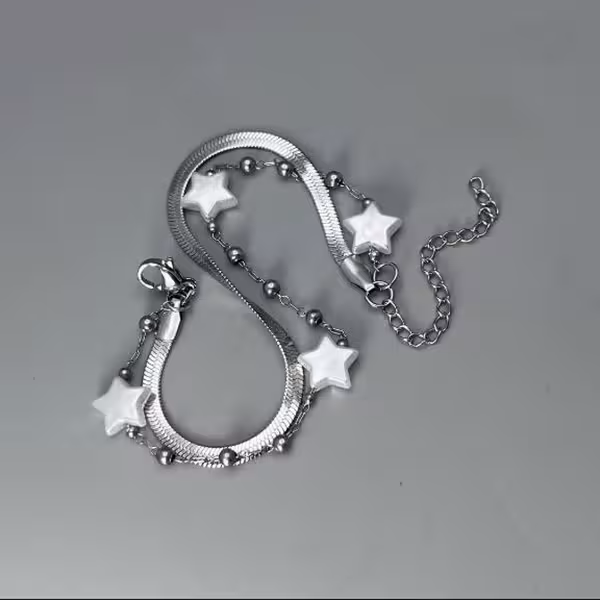 دستبند دو لاین ماری و ستاره