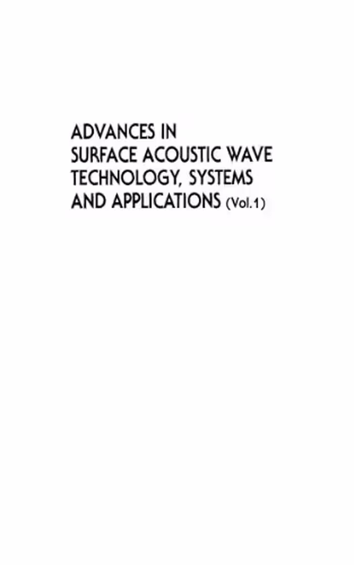 خرید و دانلود نسخه کامل کتاب Advances in surface acoustic wave technology, systems, and applications : Vol. 1