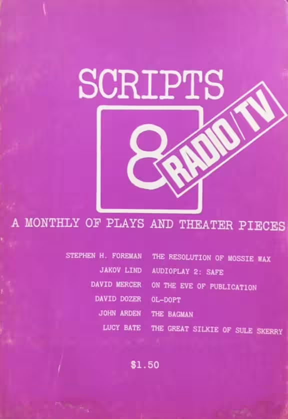 Scripts 8 - Radio and T.V.: The Resolution of Mossie Wax