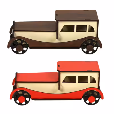 ماکت دکوری مدل چوبی ماشین طرح M500