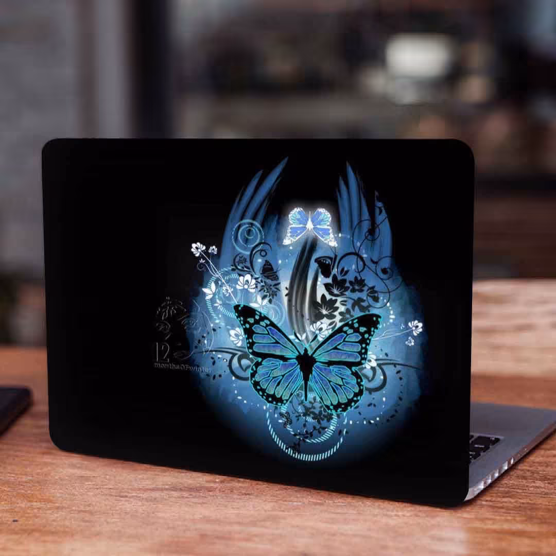 استیکر لپ تاپ طرح Butterflies-14 کد P-678 مناسب برای لپ تاپ 15.6 اینچ